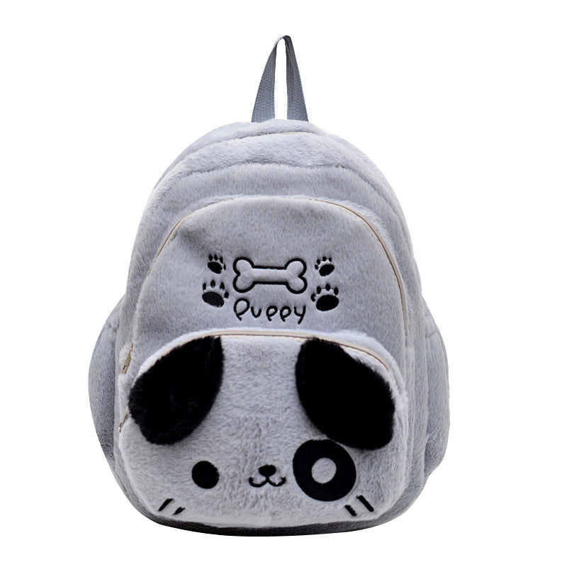 Plush Backpack in Cute Dog Design