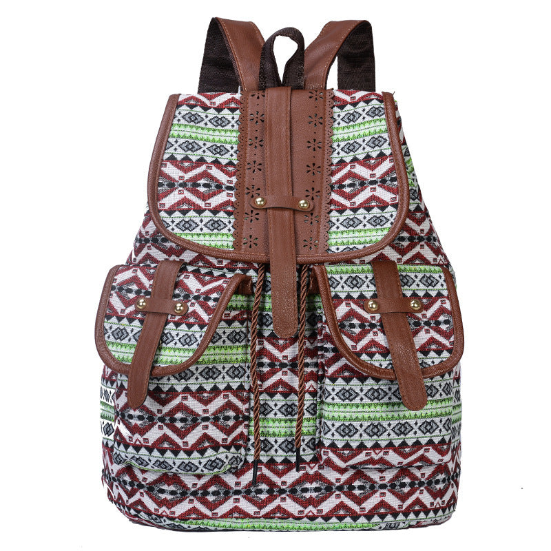 Bohemian Ethnic Print Backpack