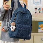 Casual Lightweight Backpack with Polka Dot Design