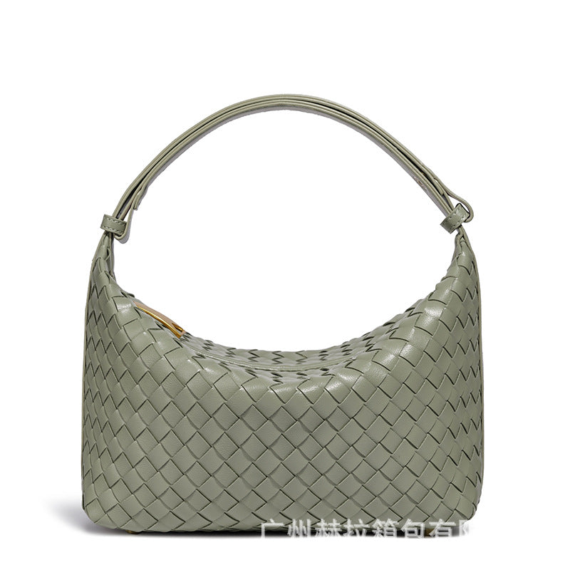 Braided Vegan Leather Shoulder Bag