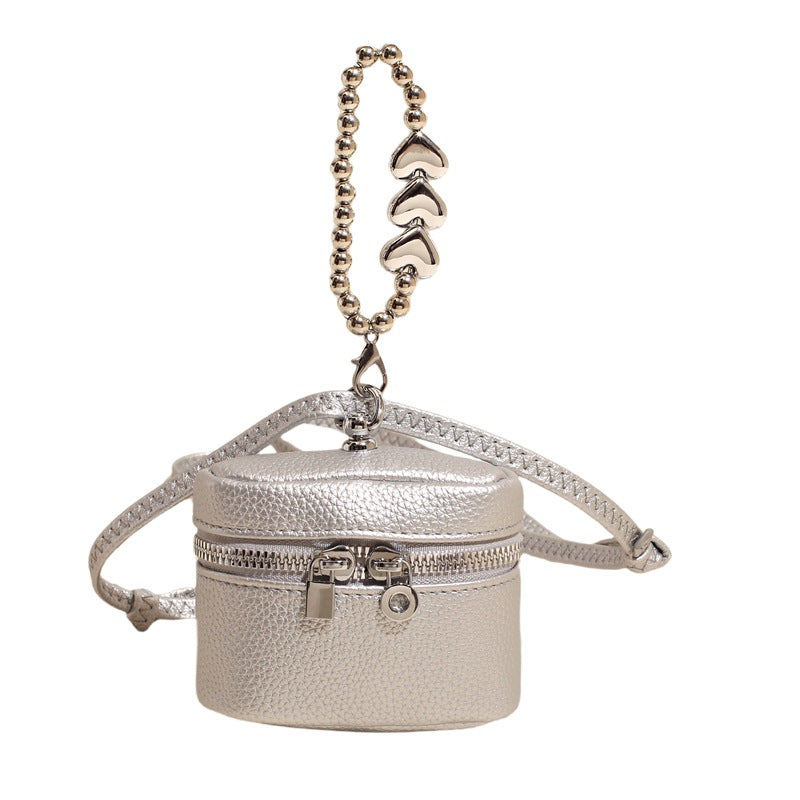 Ladies mini handbag with luxurious chain pendant-https://detail.1688.com/offer/930059638149.html-Calm Wears-White-Size: Single bag + pendant-Calm Wears