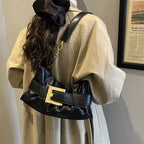 Women's crossbody bag with elegant chain accent and soft upper material-https://detail.1688.com/offer/989331176390.html-Calm Wears-Black-nothing-Calm Wears