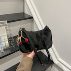 WoGlossy Textured Handheld Crossbody Bag