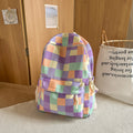 Colorful Checkered Pattern Backpack