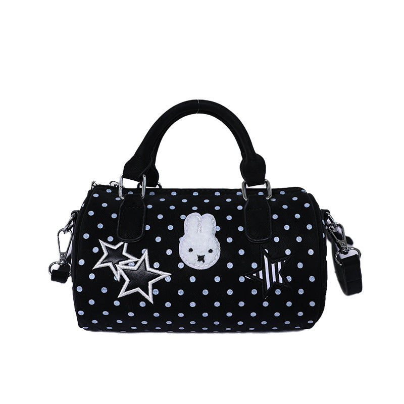 Fun Embroidered Polka Dot Handbag