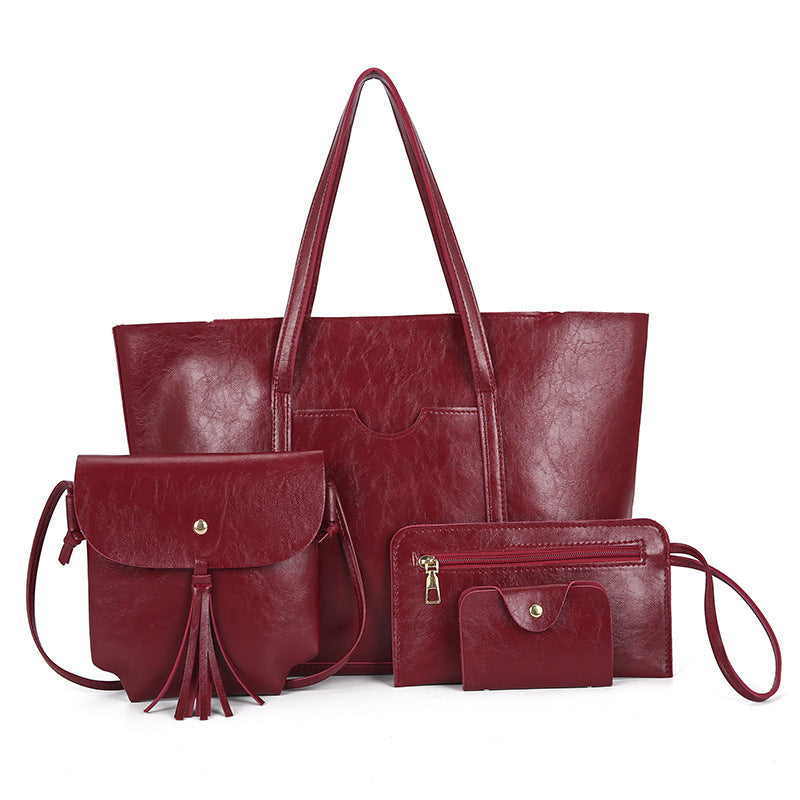 Women's Tote Bag Set with Multifunctional Compartments-https://detail.1688.com/offer/910180580047.html-Calm Wears-Dark red-nothing-Calm Wears