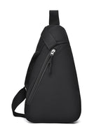 Sling bag with ergonomic design and additional compartments