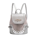 Fashionable Crocodile-Embossed Mini Backpack