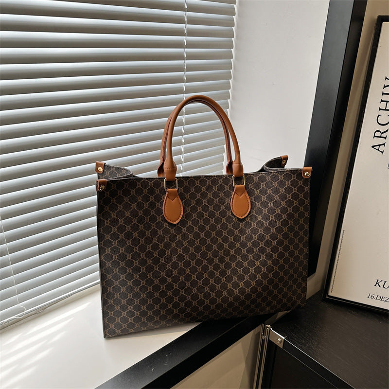 Women elegant tote bag with high-quality monogram design-https://detail.1688.com/offer/923738887916.html-Calm Wears-Coffee-nothing-Calm Wears