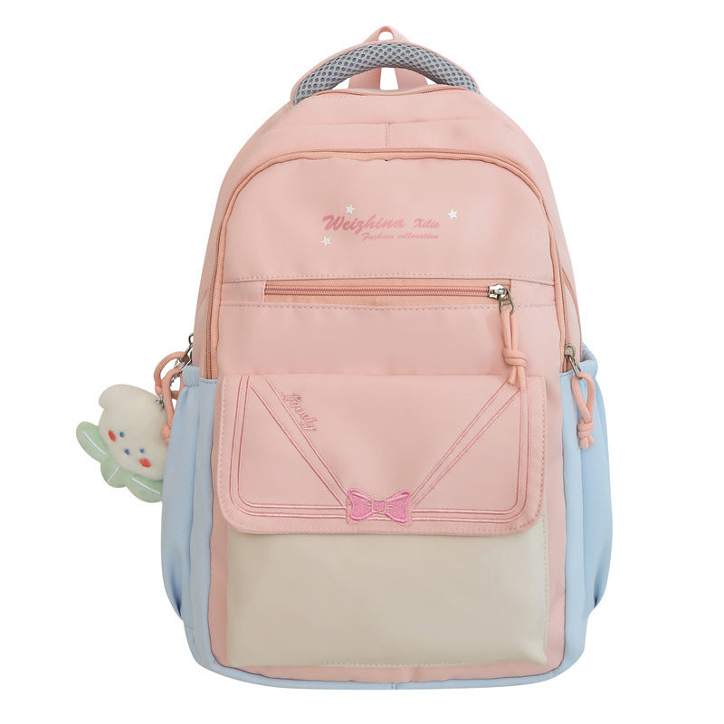 Cute Cartoon-Themed School Backpack-https://detail.1688.com/offer/967327579034.html-Calm Wears-Pink-Calm Wears