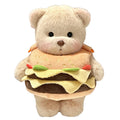 Cuddly toy with hamburger application