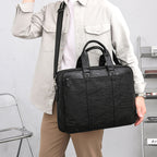 Laptop and Briefcase Made of High-Quality Leather