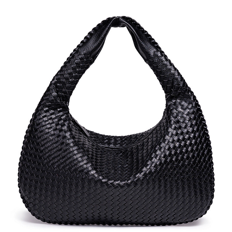 Woven Leather Shoulder Bag