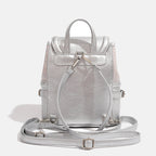 Fashionable Crocodile-Embossed Mini Backpack