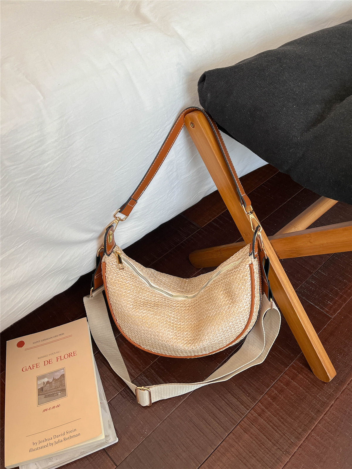 Woven Fabric Crossbody Bag