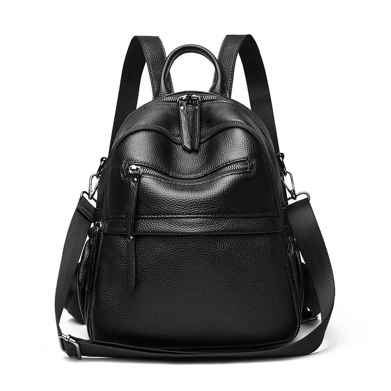 Multi-Functional Textured Leather Backpack