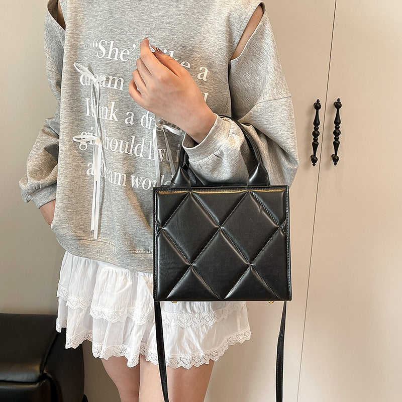 WoQuilted Faux Leather Handheld Tote
