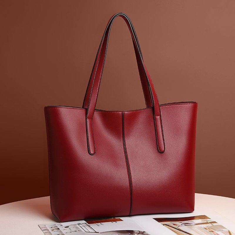 Large Leather Tote Bag, Women's Work Bag with Zipper-mayfair ellis20260422-Calm Wears-Rot-Calm Wears