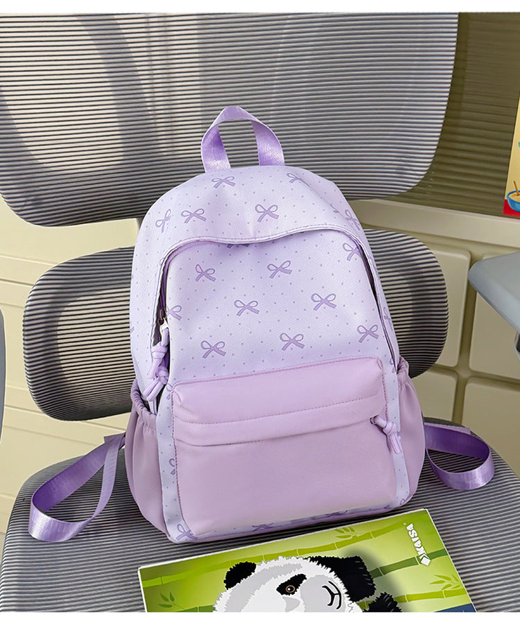 Whimsical Pattern Casual School Backpack-https://detail.1688.com/offer/1059285646697.html-Calm Wears-Purple-Calm Wears