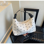Quilted Floral Shoulder Handbag