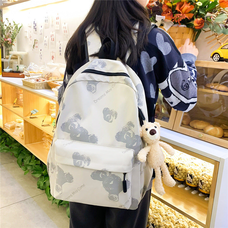 Urban leisure backpack with unique animal motif