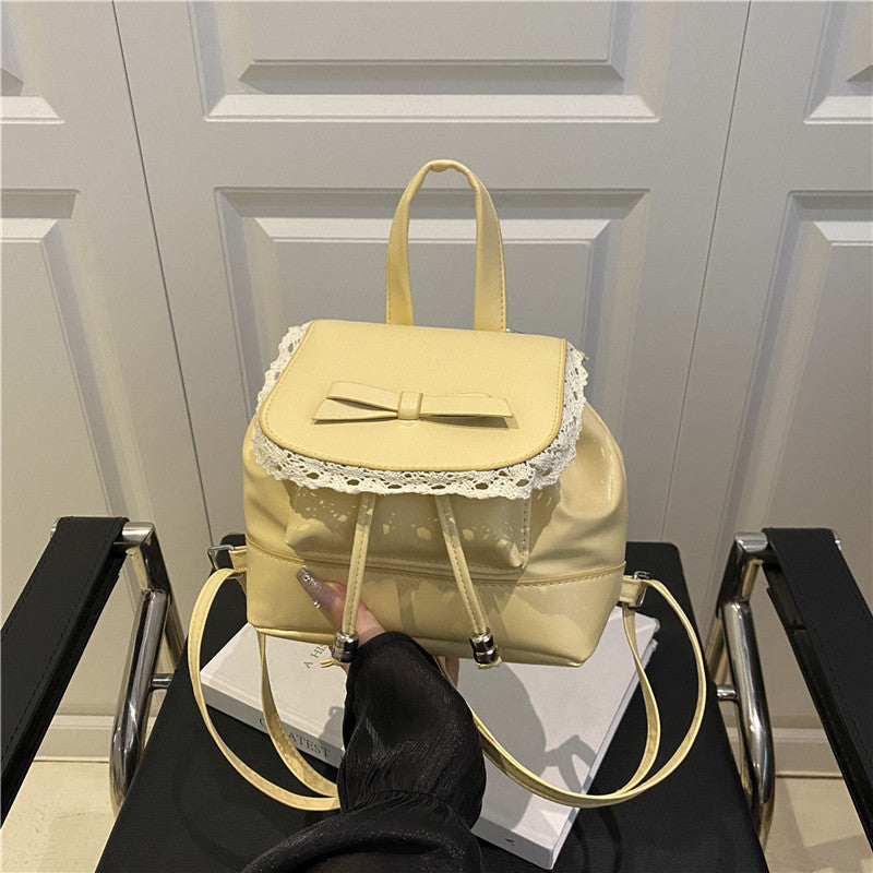 Cute Lace-Trimmed Mini Backpack
