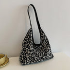 Stylish Leopard Print Hobo Bag