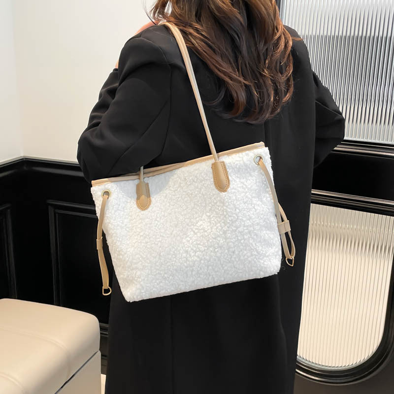 Oversized Faux Fur Tote Bag