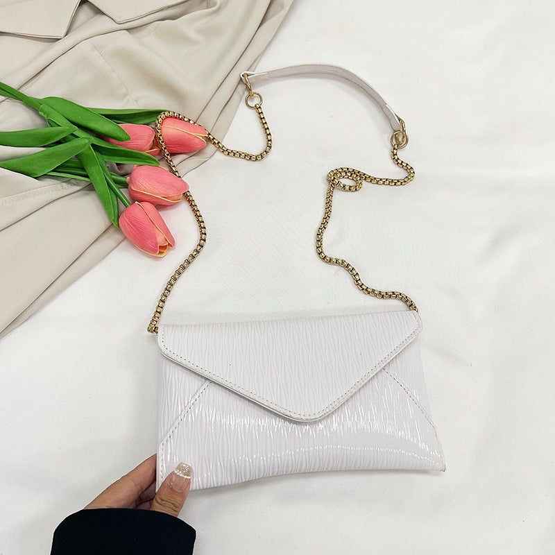 Women's elegant clutch with shiny upper material-https://detail.1688.com/offer/741849679667.html-Calm Wears-White-nothing-Calm Wears
