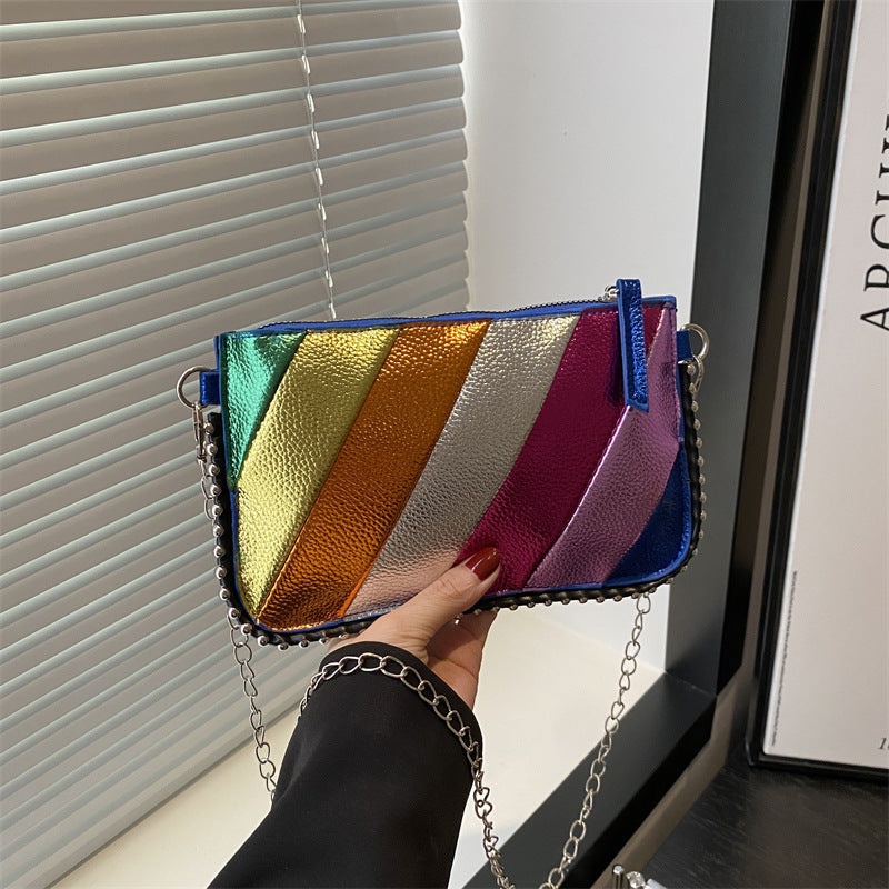 Colorful Metallic Chic Crossbody Bag