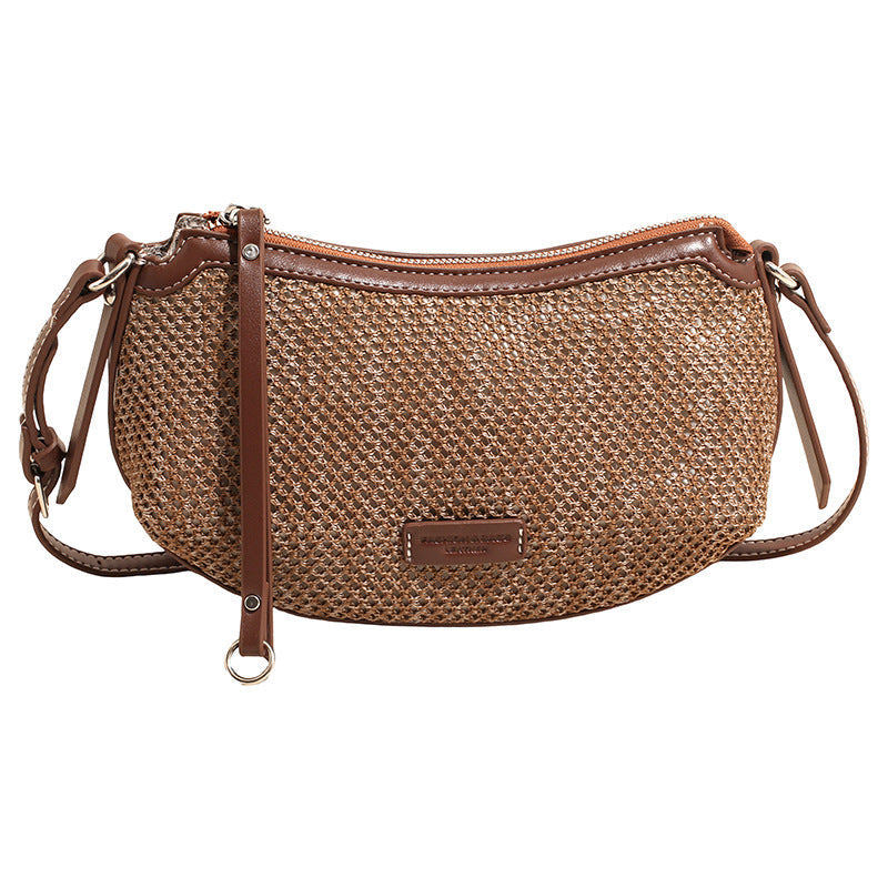 Women's shoulder bag with elegant woven design and removable shoulder strap-https://detail.1688.com/offer/1060210758571.html-Calm Wears-Green-nothing-Calm Wears