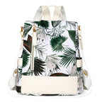 Floral Print Multi-Pocket Backpack