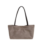 Suede Shoulder Tote Bag