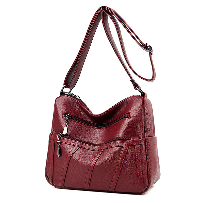 Elegant Zip-Detail Shoulder Bag