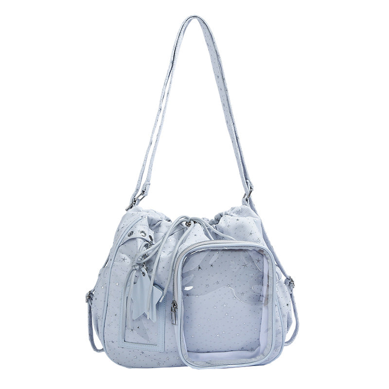 Stylish Multi-Pocket Drawstring Tote Bag