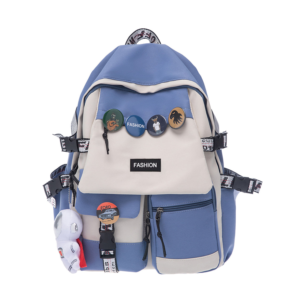 More modern backpack with versatile compartments and creative applications