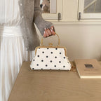 Vintage Elegant Polka Dot Evening Clutch