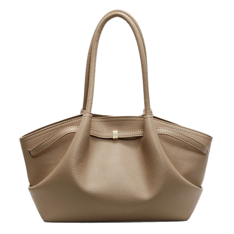 Women's tote bag with structured design-https://detail.1688.com/offer/1028146659910.html-Calm Wears-White-411221-Calm Wears