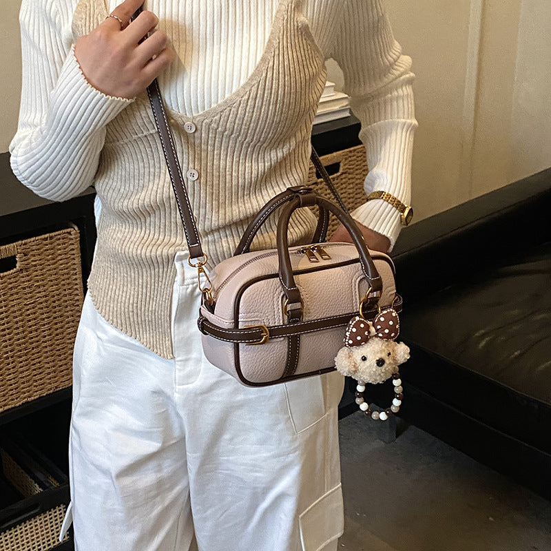 Ladies Mini Handbag with removable Teddy Pendant-https://detail.1688.com/offer/1013715133769.html-Calm Wears-Rosa-Size: With pendant-Calm Wears