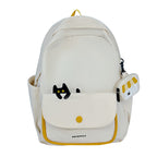Playful backpack with cat design and versatile compartments