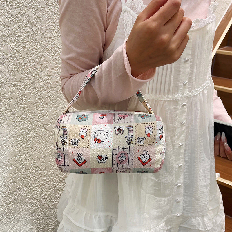 WoCharming Quilted Travel Cosmetic Bag