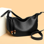 Casual Textured Leather Sling Bag