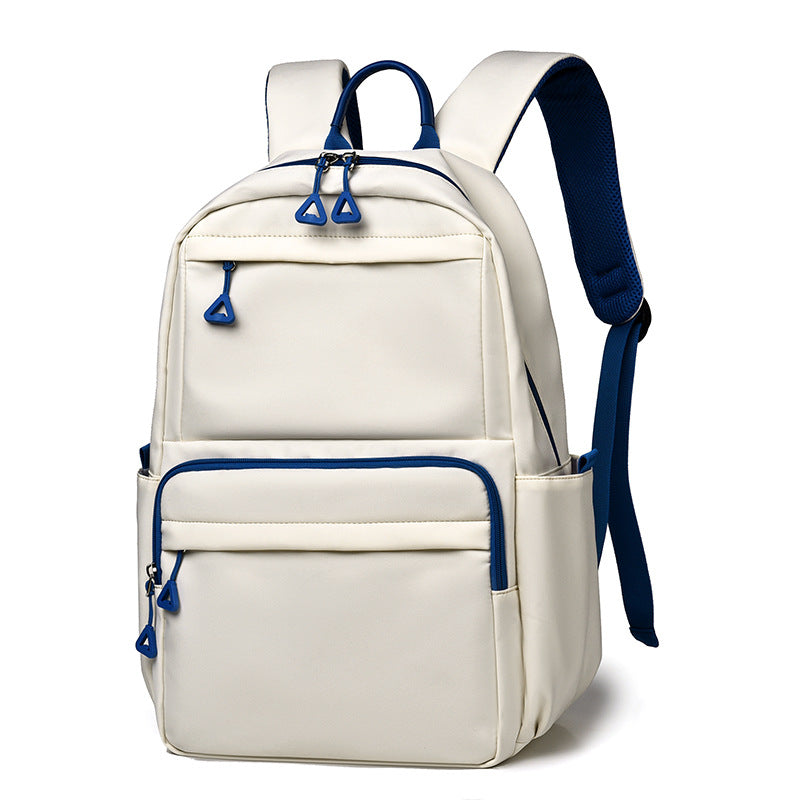 Urban leisure backpack with multifunctional zipper pockets