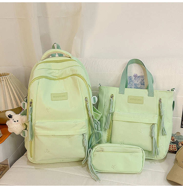 Multi-Functional School Backpack and Tote Bundle-https://detail.1688.com/offer/1013513511801.html-Calm Wears-Green-Calm Wears