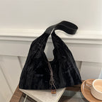 Versatile Velvet Shoulder Bag