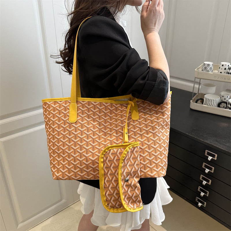 Women's elegant shopping bag with modern pattern-https://detail.1688.com/offer/912566693411.html-Calm Wears-Black-nothing-Calm Wears