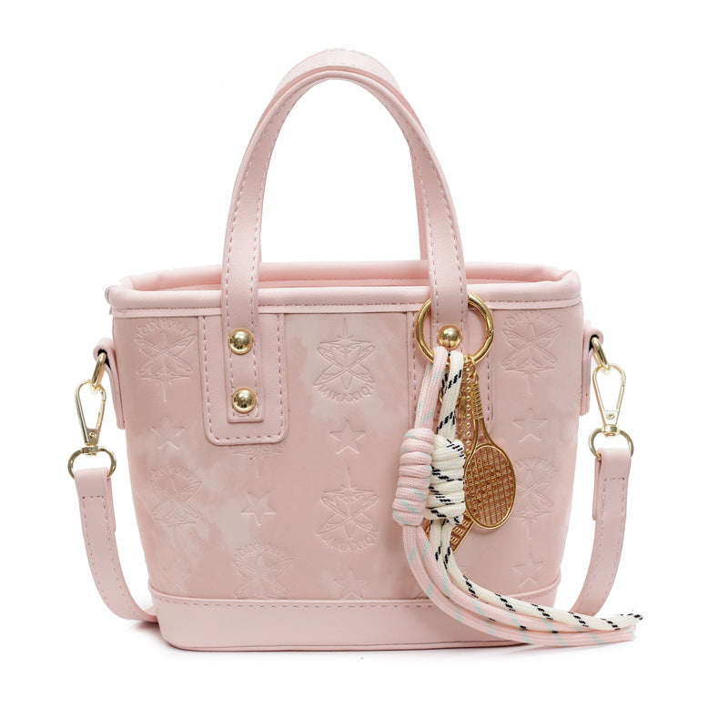 Ladies mini bag in playful design with decorative charm-https://detail.1688.com/offer/895333034201.html-Calm Wears-Rosa-Size: With pendant-Calm Wears