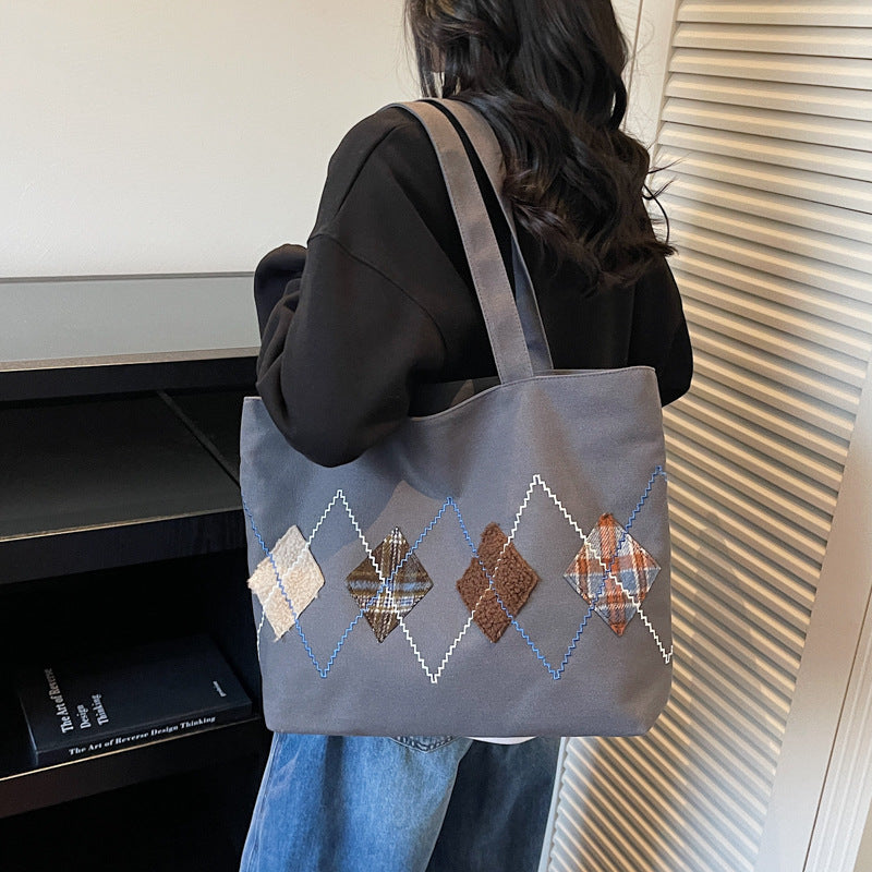 Decorative Patterned Canvas Tote Bag