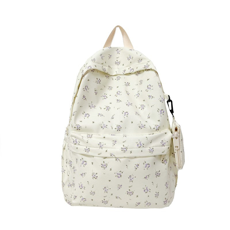 Flower patterned backpack