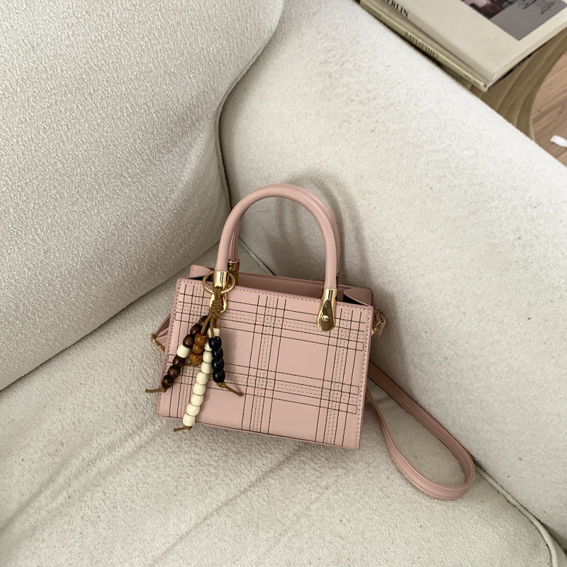Women's mini handbag with elegant structure and golden accents-https://detail.1688.com/offer/1029694885081.html-Calm Wears-Rosa-Size: without pendant-Calm Wears